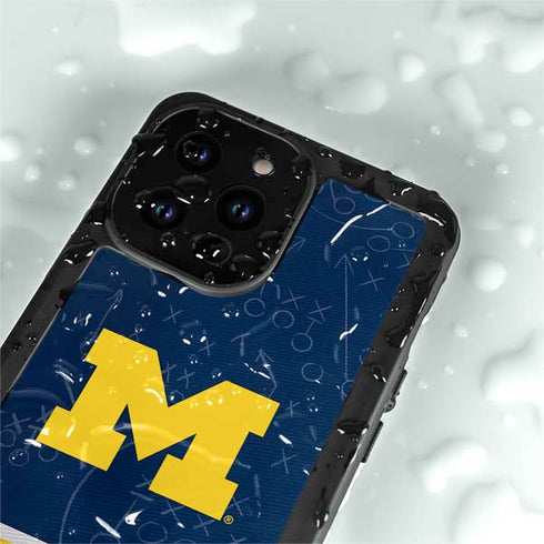 University of Michigan Jersey Split iPhone 15 Pro Waterproof Case